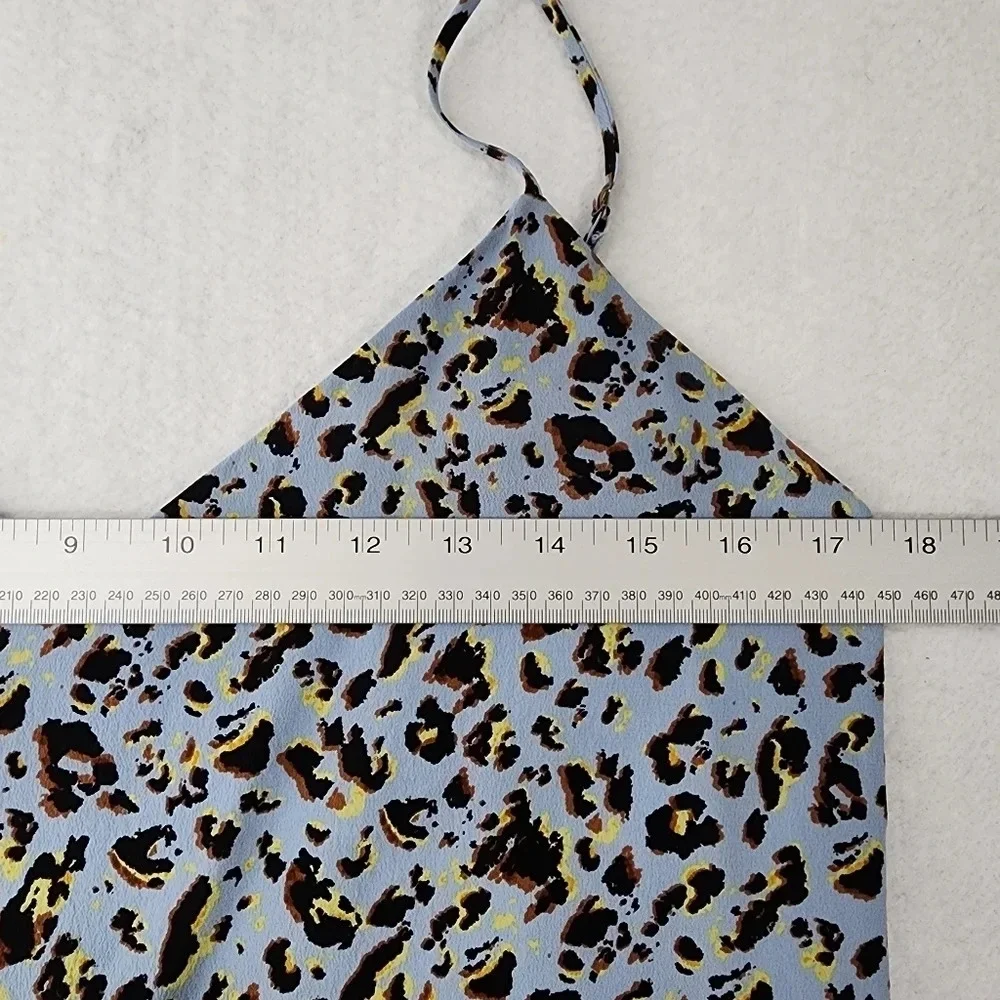 L'agence Silk Vneck Animal Print Tank Top - Picture 6 of 7